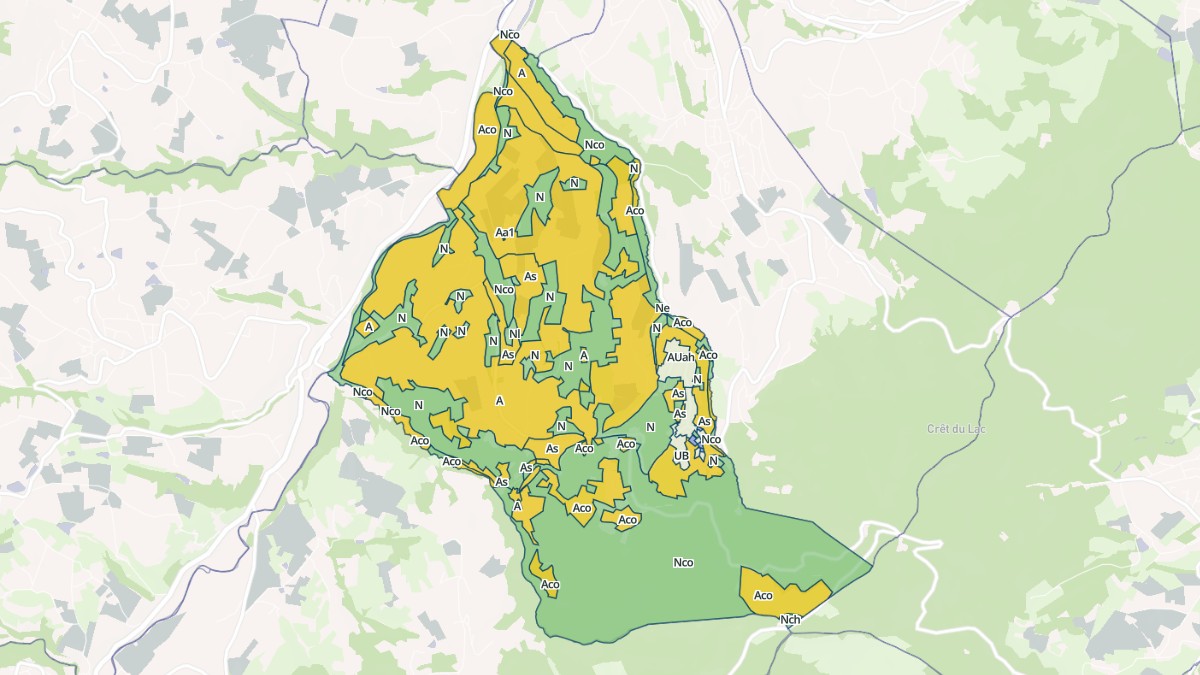 Aperçu cartographique de Chevinay, centré sur la commune