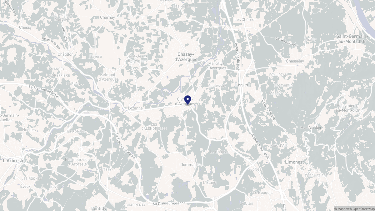 Aperçu cartographique de Civrieux-d'Azergues, centré sur la commune