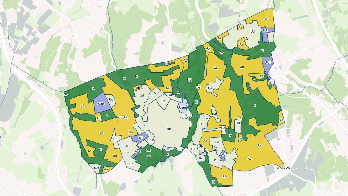Aperçu cartographique de Dommartin, centré sur la commune