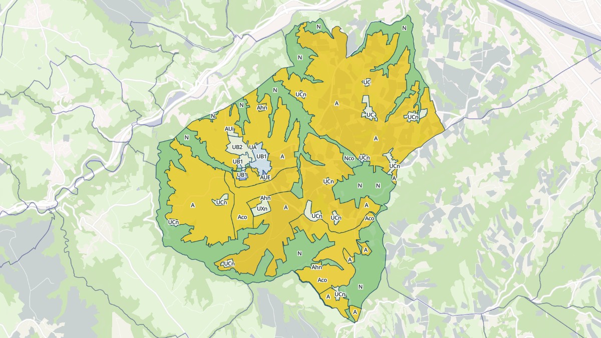 Aperçu cartographique de Échalas, centré sur la commune