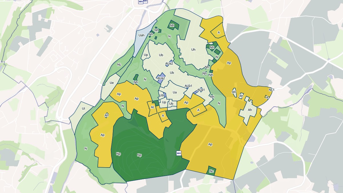Aperçu cartographique de Éveux, centré sur la commune