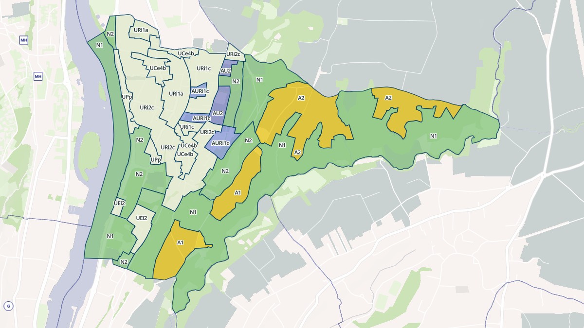 Aperçu cartographique de Fleurieu-sur-Saône, centré sur la commune