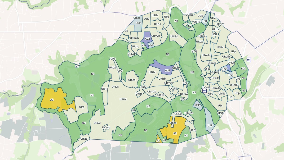 Aperçu cartographique de Francheville, centré sur la commune