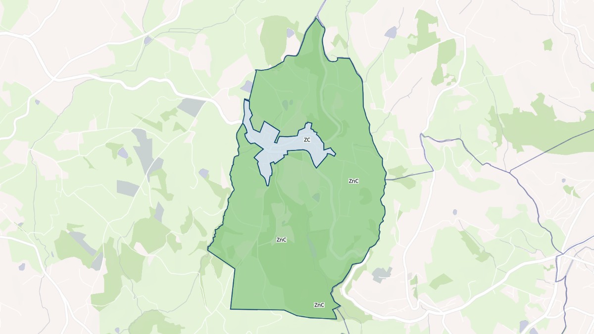 Aperçu cartographique de Les Halles, centré sur la commune