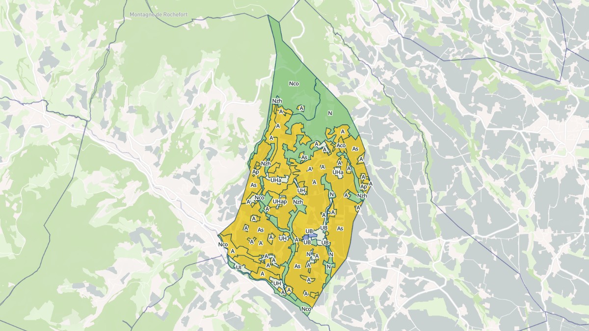 Aperçu cartographique de Lantignié, centré sur la commune