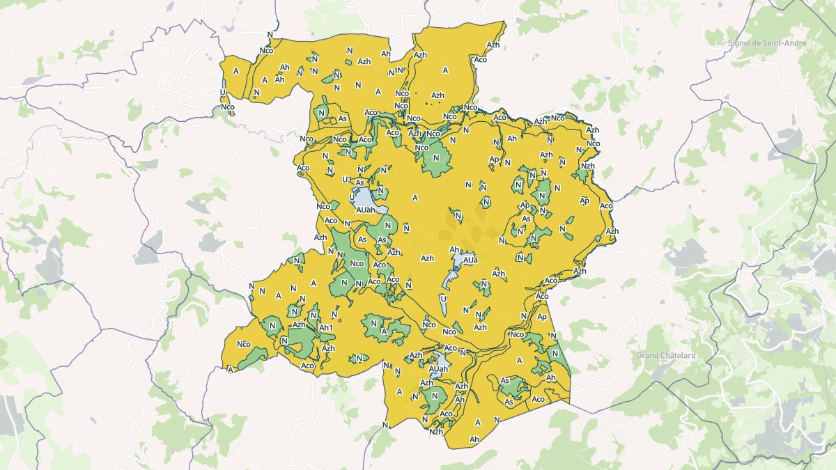 Aperçu cartographique de Larajasse, centré sur la commune
