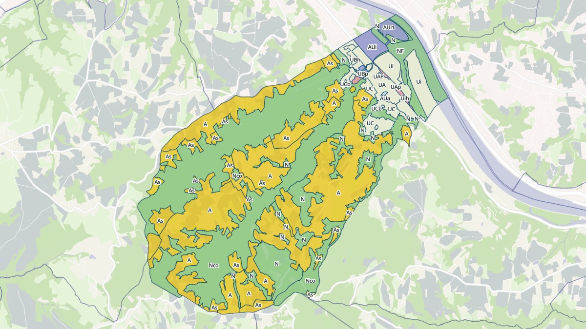 Aperçu cartographique de Loire-sur-Rhône, centré sur la commune
