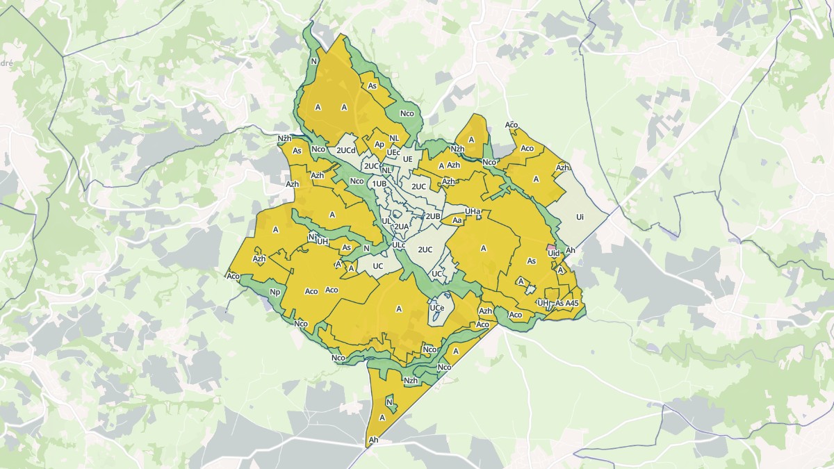Aperçu cartographique de Mornant, centré sur la commune