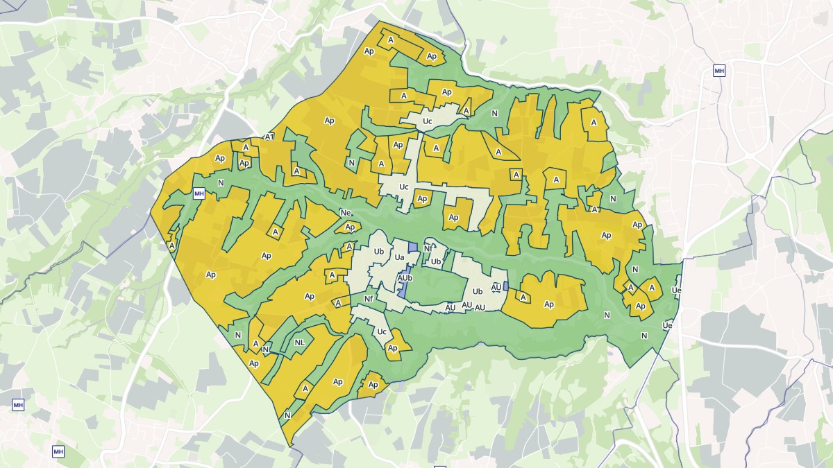 Aperçu cartographique de Orliénas, centré sur la commune