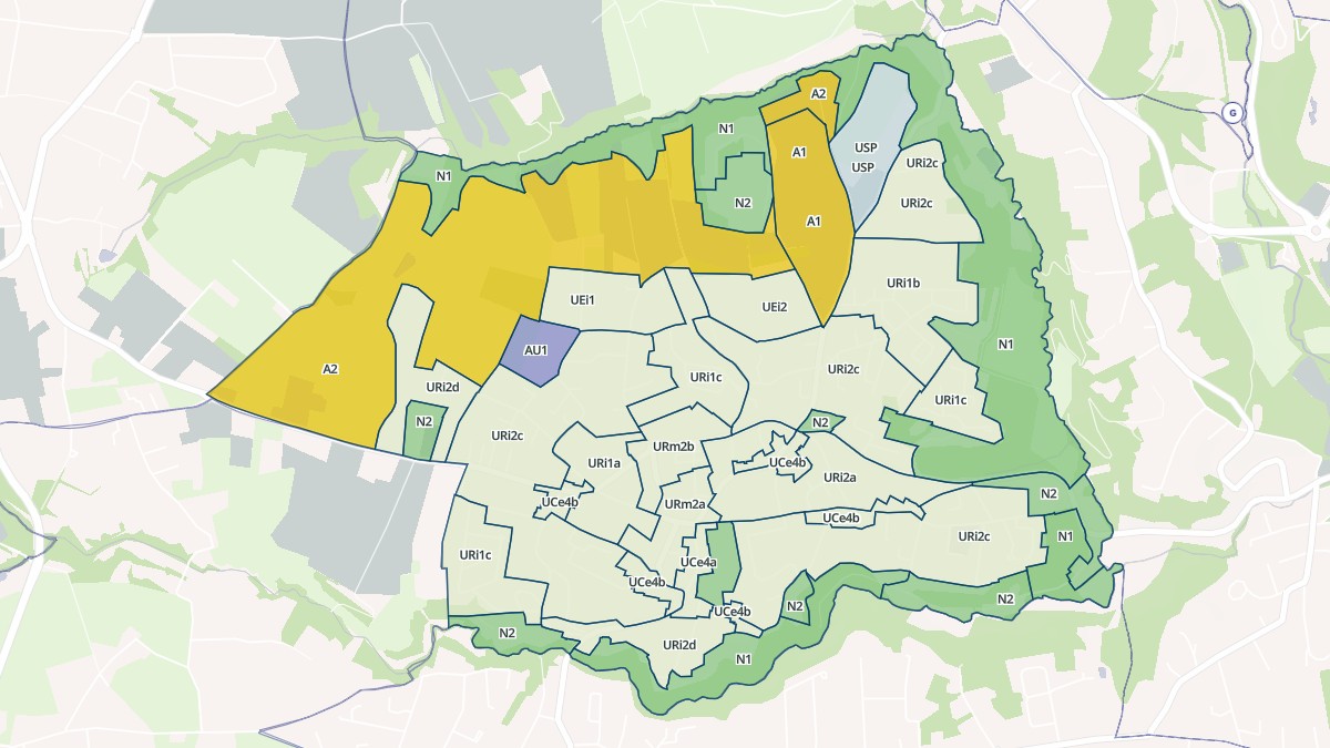 Aperçu cartographique de Saint-Genis-les-Ollières, centré sur la commune
