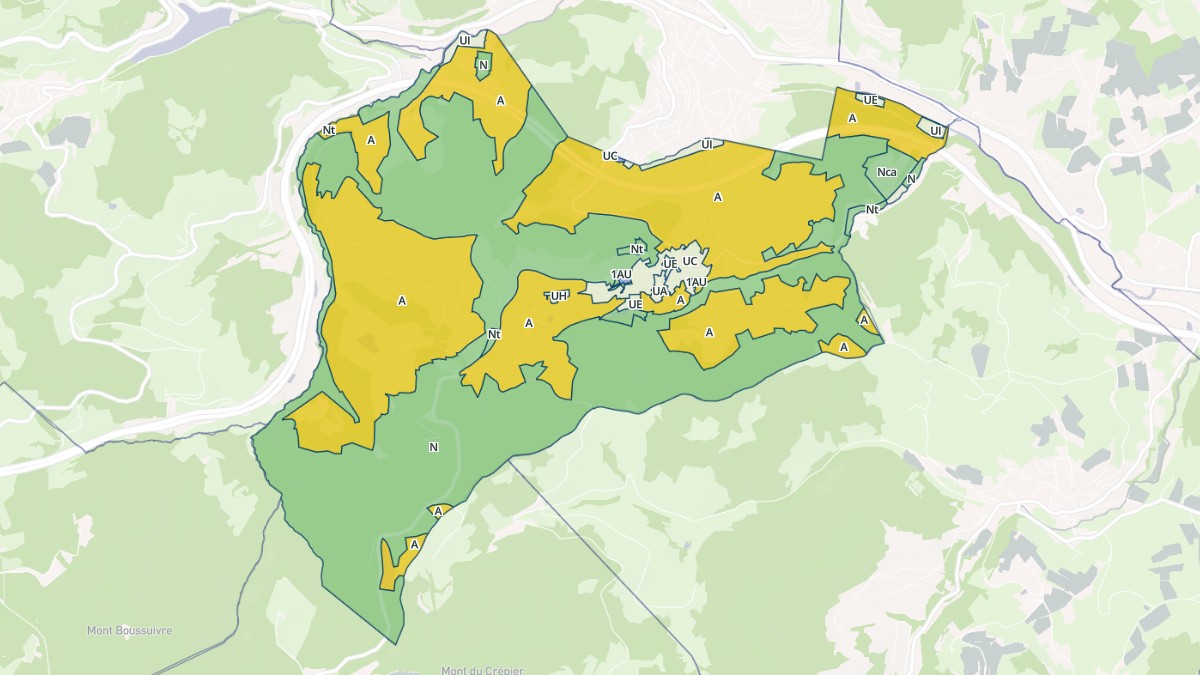 Aperçu cartographique de Saint-Marcel-l'Éclairé, centré sur la commune