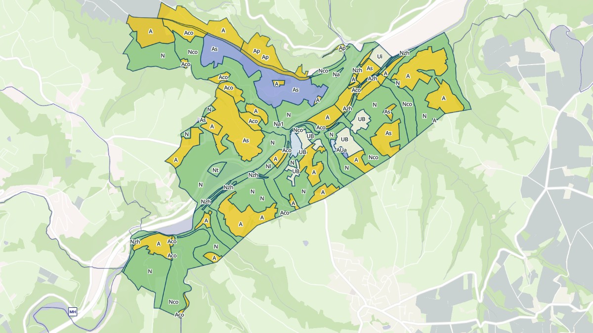 Aperçu cartographique de Saint-Romain-en-Gier, centré sur la commune