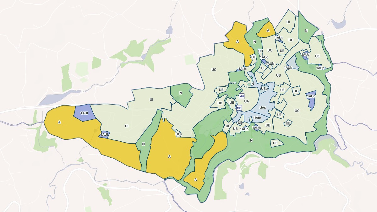 Aperçu cartographique de Saint-Symphorien-sur-Coise, centré sur la commune