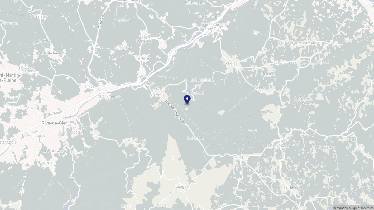 Aperçu cartographique de Trèves, centré sur la commune