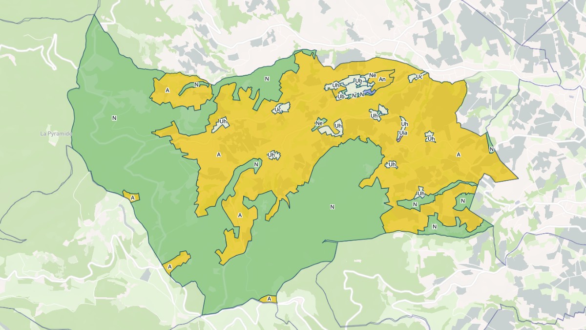 Aperçu cartographique de Vaux-en-Beaujolais, centré sur la commune