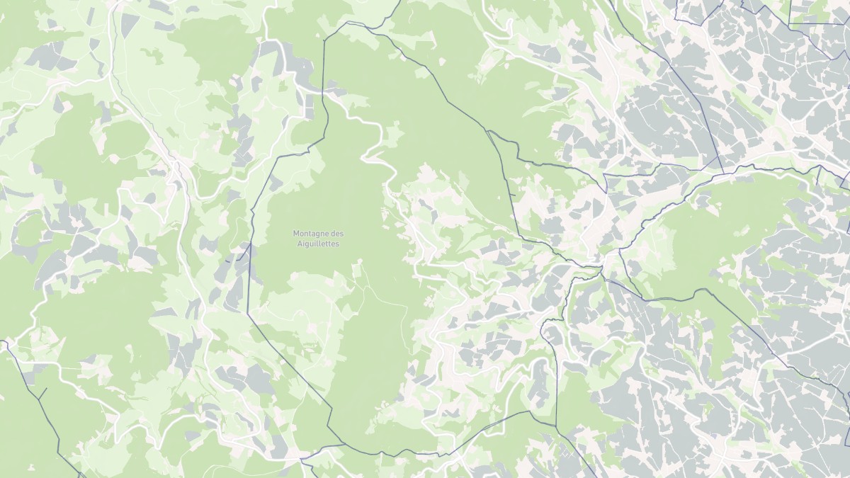 Aperçu cartographique de Vauxrenard, centré sur la commune
