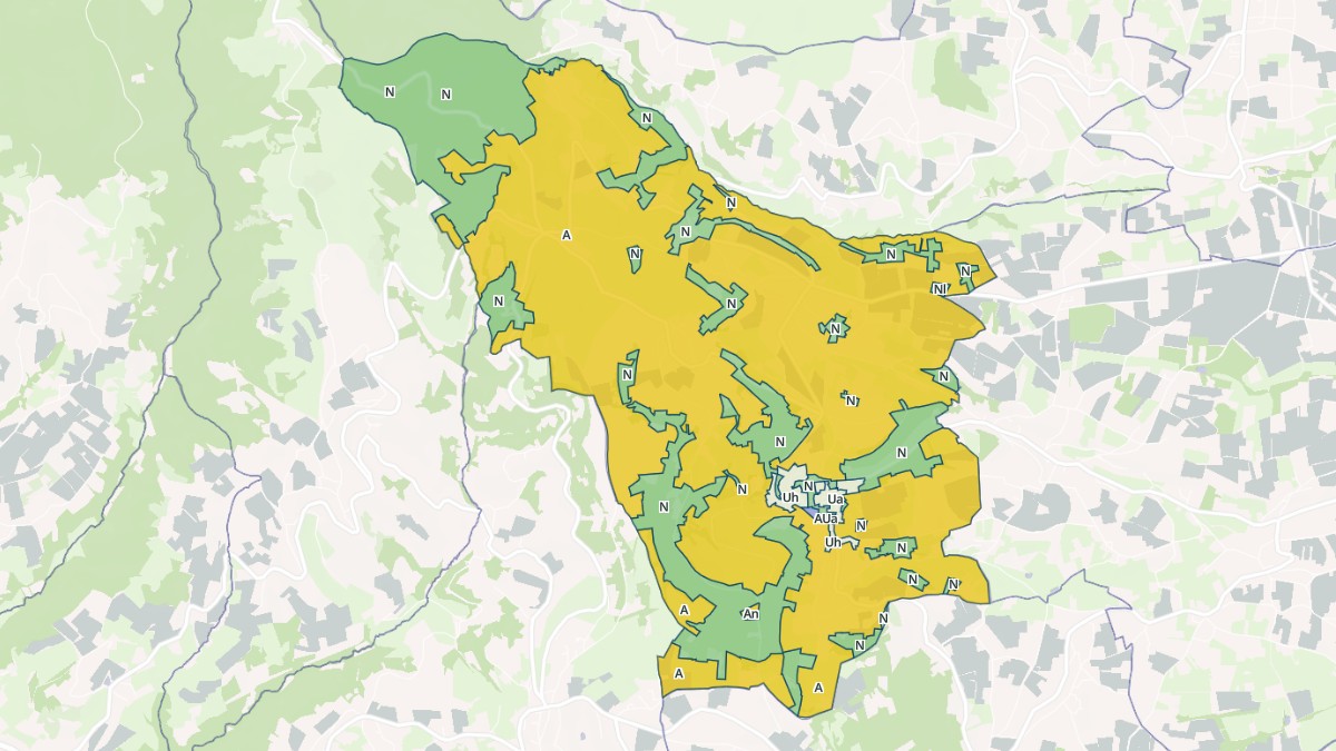 Aperçu cartographique de Ville-sur-Jarnioux, centré sur la commune