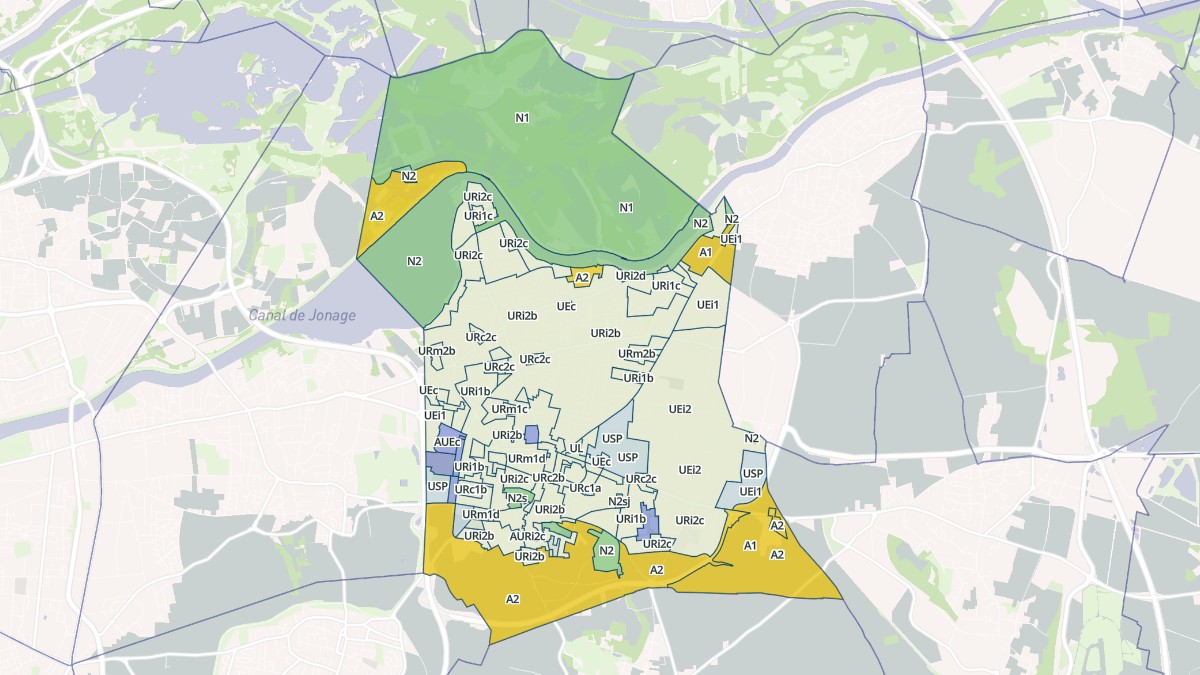 Aperçu cartographique de Meyzieu, centré sur la commune