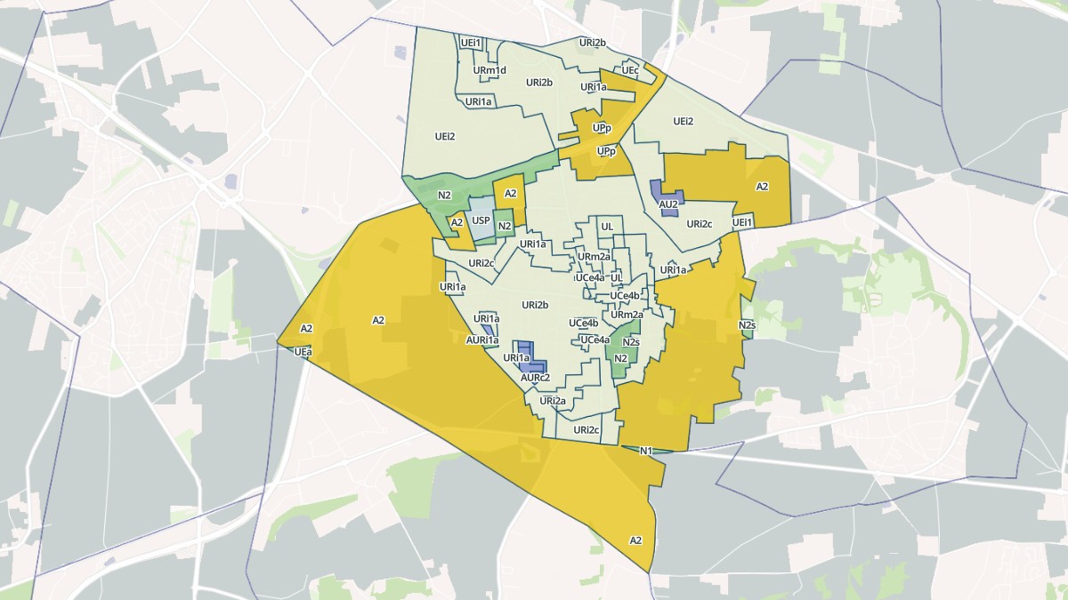 Aperçu cartographique de Mions, centré sur la commune