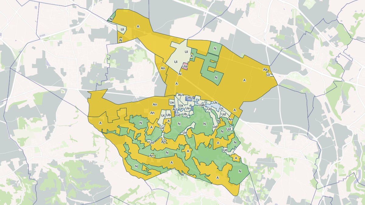 Aperçu cartographique de Saint-Pierre-de-Chandieu, centré sur la commune