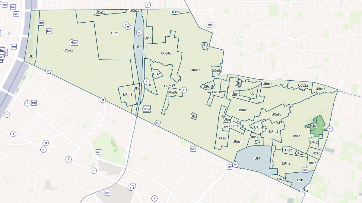 Aperçu cartographique de Lyon 3e Arrondissement, centré sur la commune