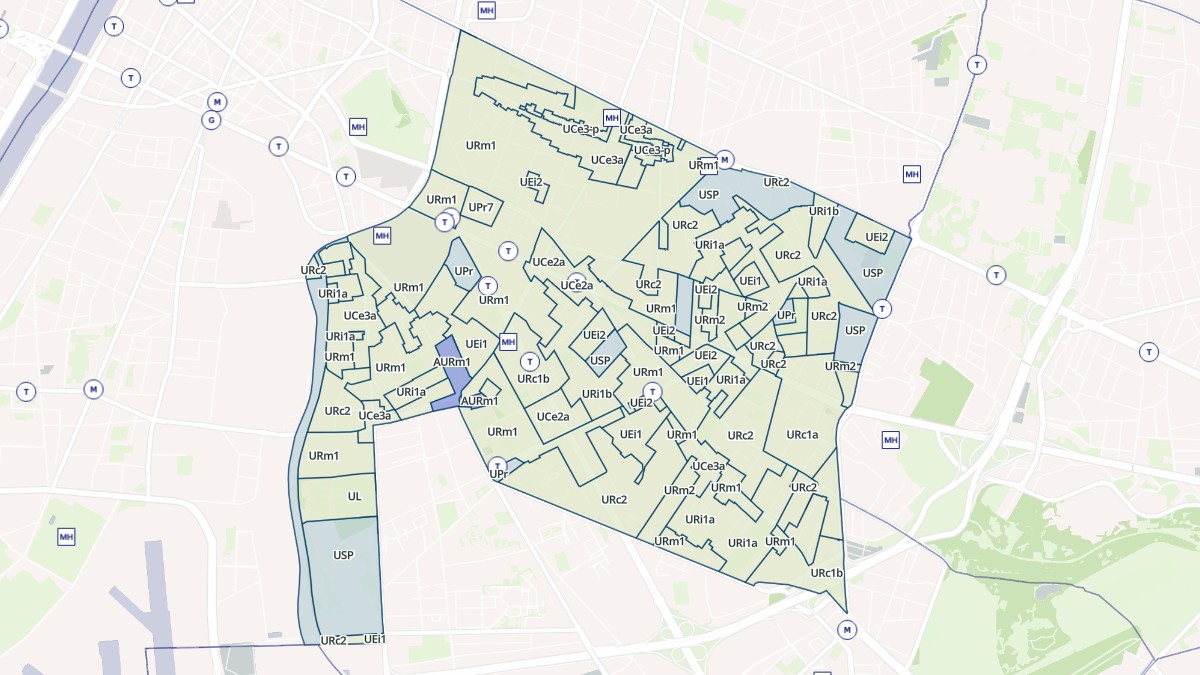Aperçu cartographique de Lyon 8e Arrondissement, centré sur la commune