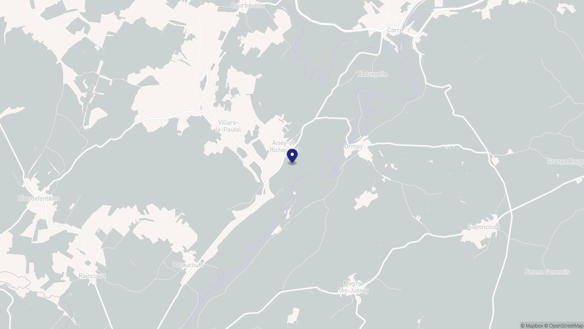Aperçu cartographique de Aisey-et-Richecourt, centré sur la commune