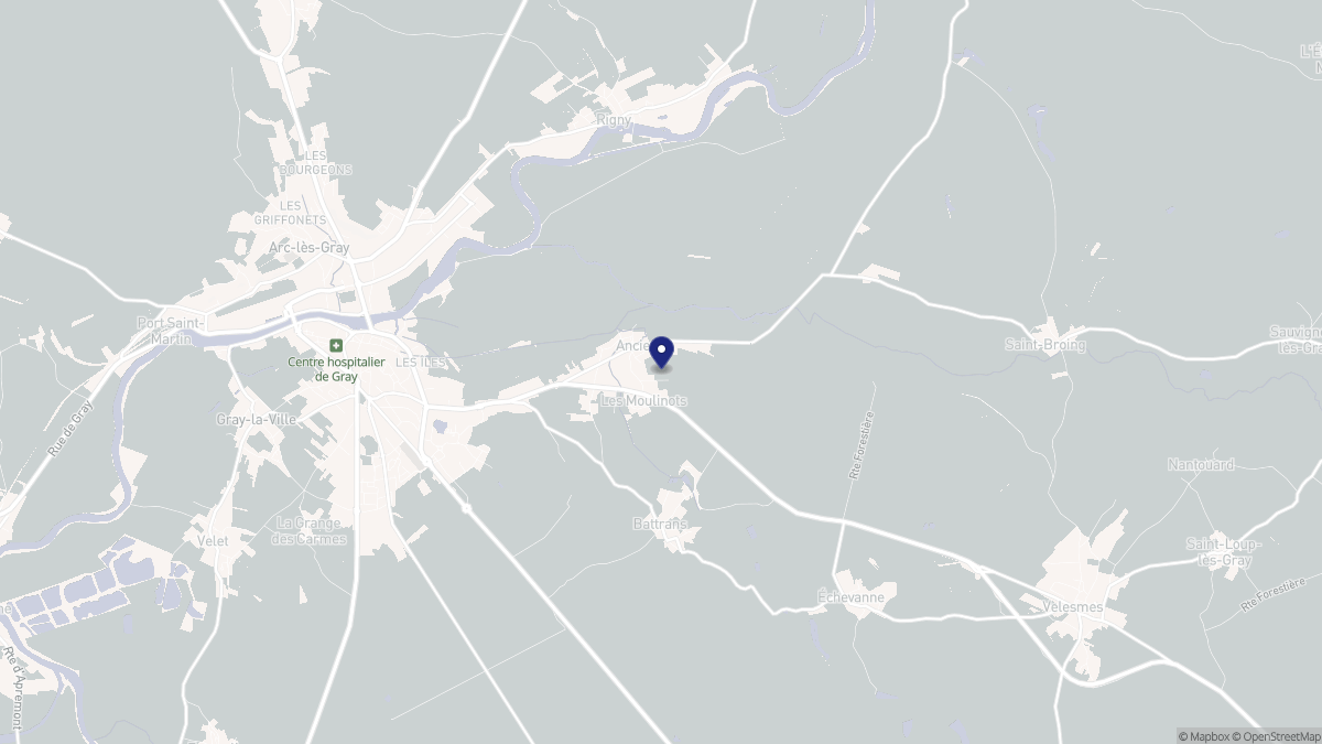 Aperçu cartographique de Ancier, centré sur la commune
