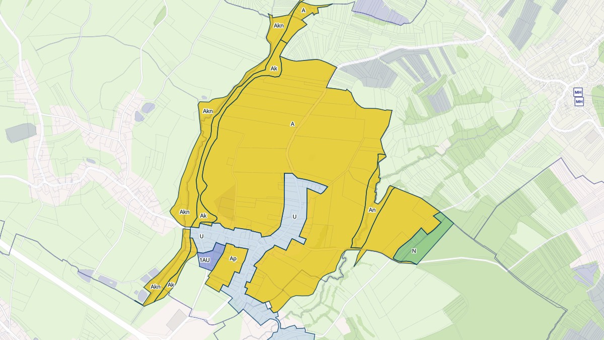 Aperçu cartographique de Andornay, centré sur la commune