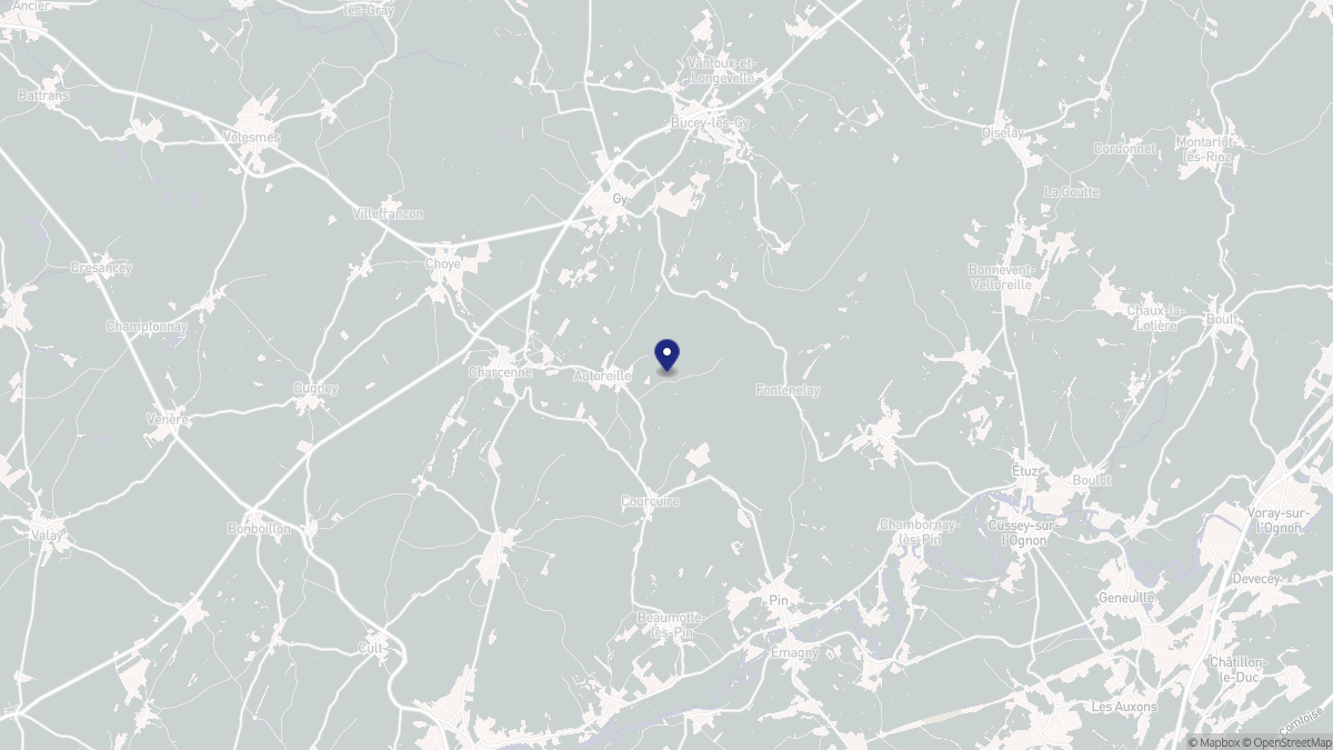 Aperçu cartographique de Autoreille, centré sur la commune