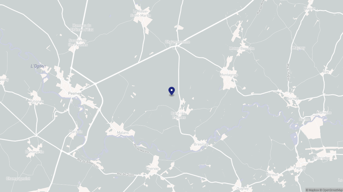 Aperçu cartographique de Bard-lès-Pesmes, centré sur la commune