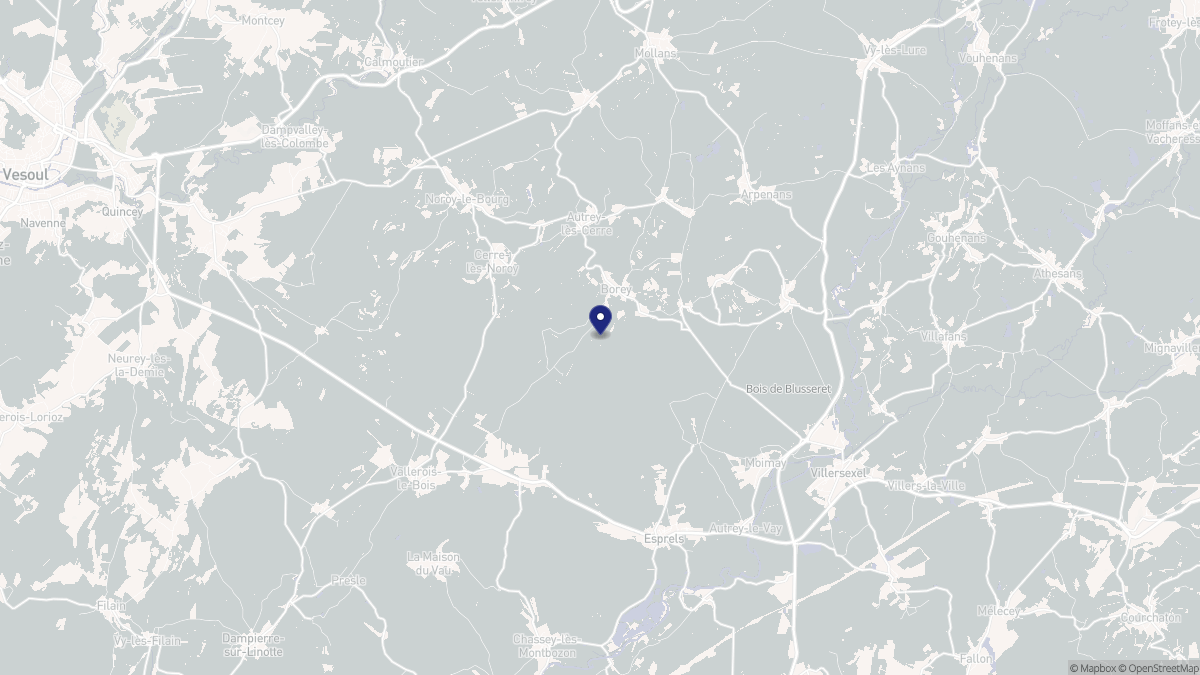 Aperçu cartographique de Borey, centré sur la commune