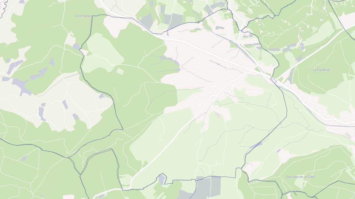 Aperçu cartographique de Châlonvillars, centré sur la commune