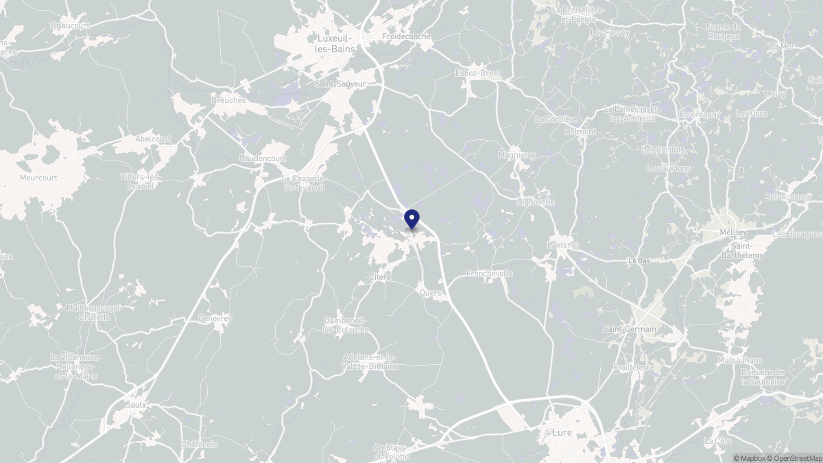Aperçu cartographique de Citers, centré sur la commune