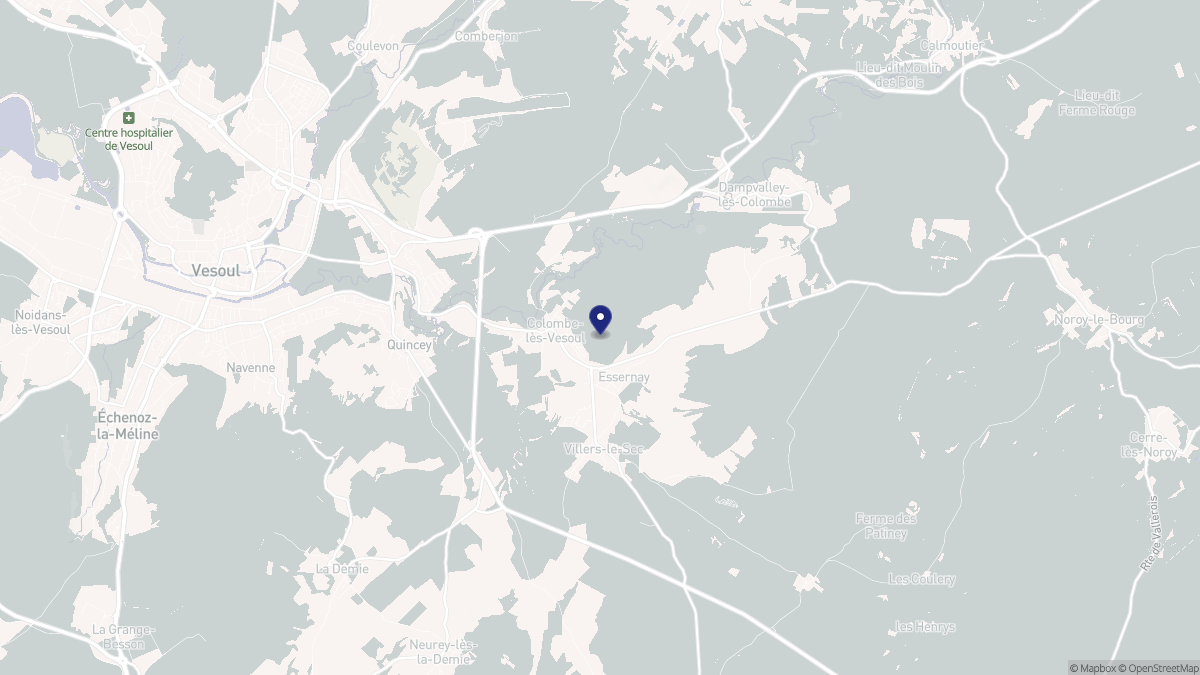 Aperçu cartographique de Colombe-lès-Vesoul, centré sur la commune