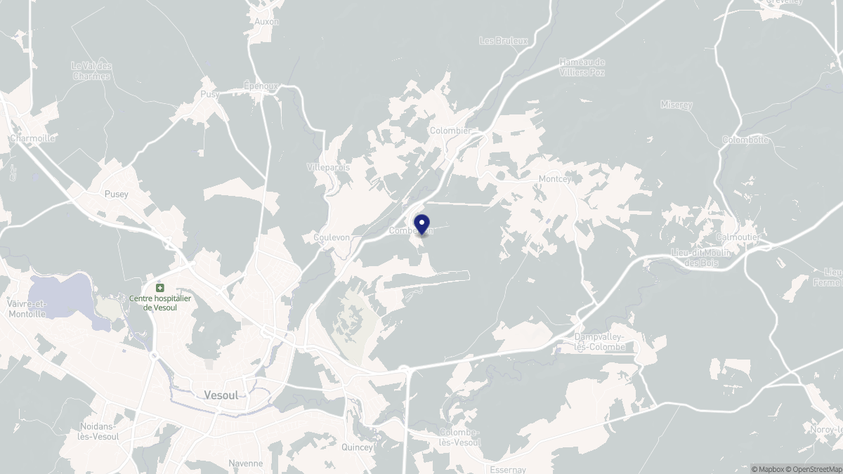 Aperçu cartographique de Comberjon, centré sur la commune