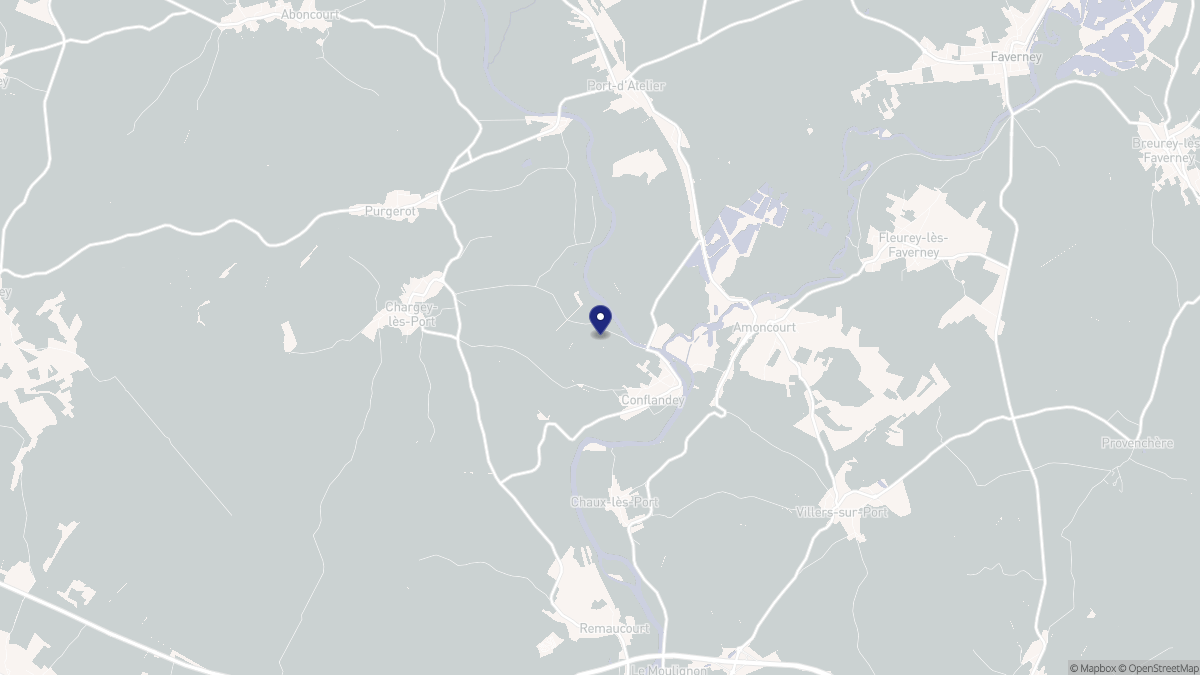 Aperçu cartographique de Conflandey, centré sur la commune