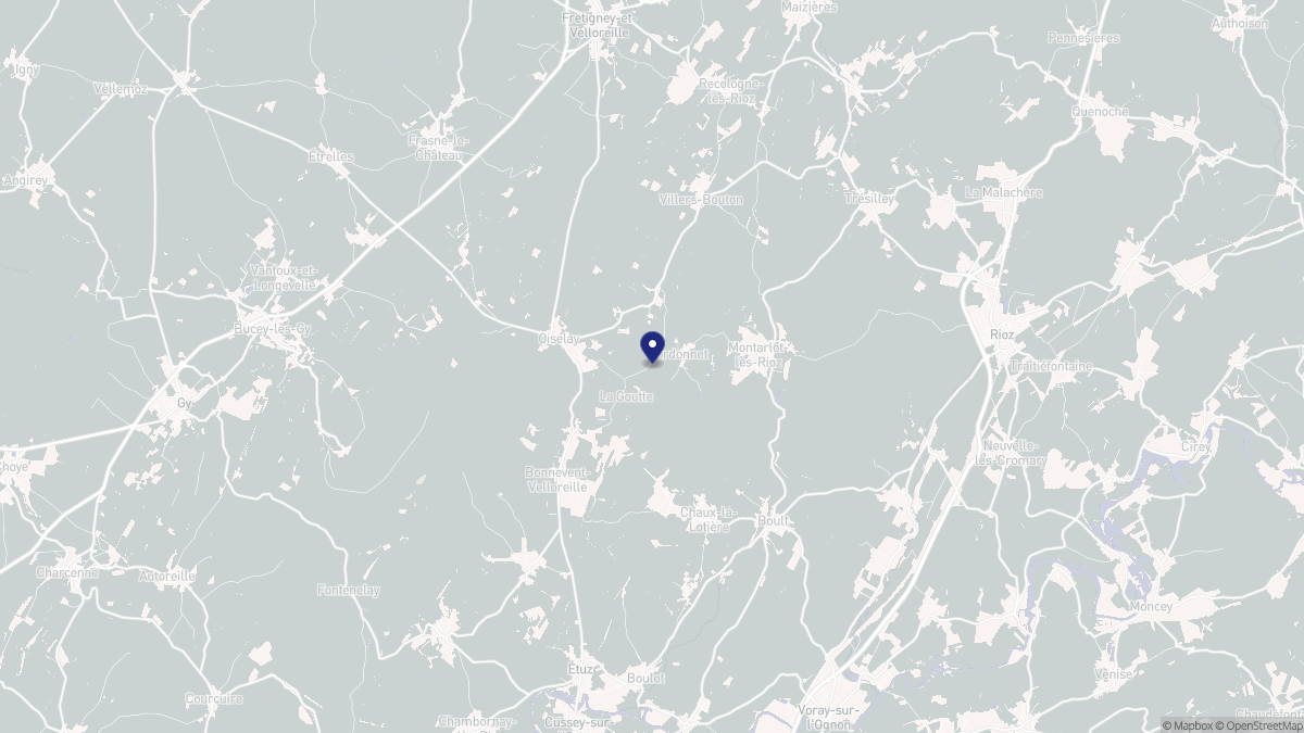 Aperçu cartographique de Cordonnet, centré sur la commune