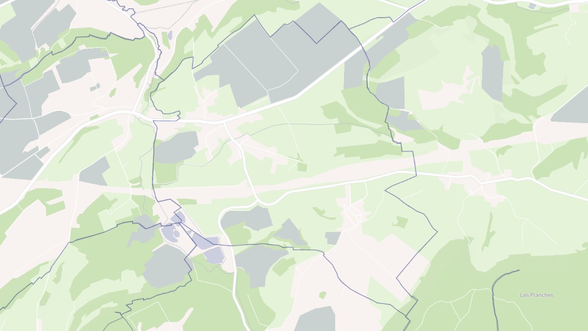 Aperçu cartographique de Crevans-et-la-Chapelle-lès-Granges, centré sur la commune