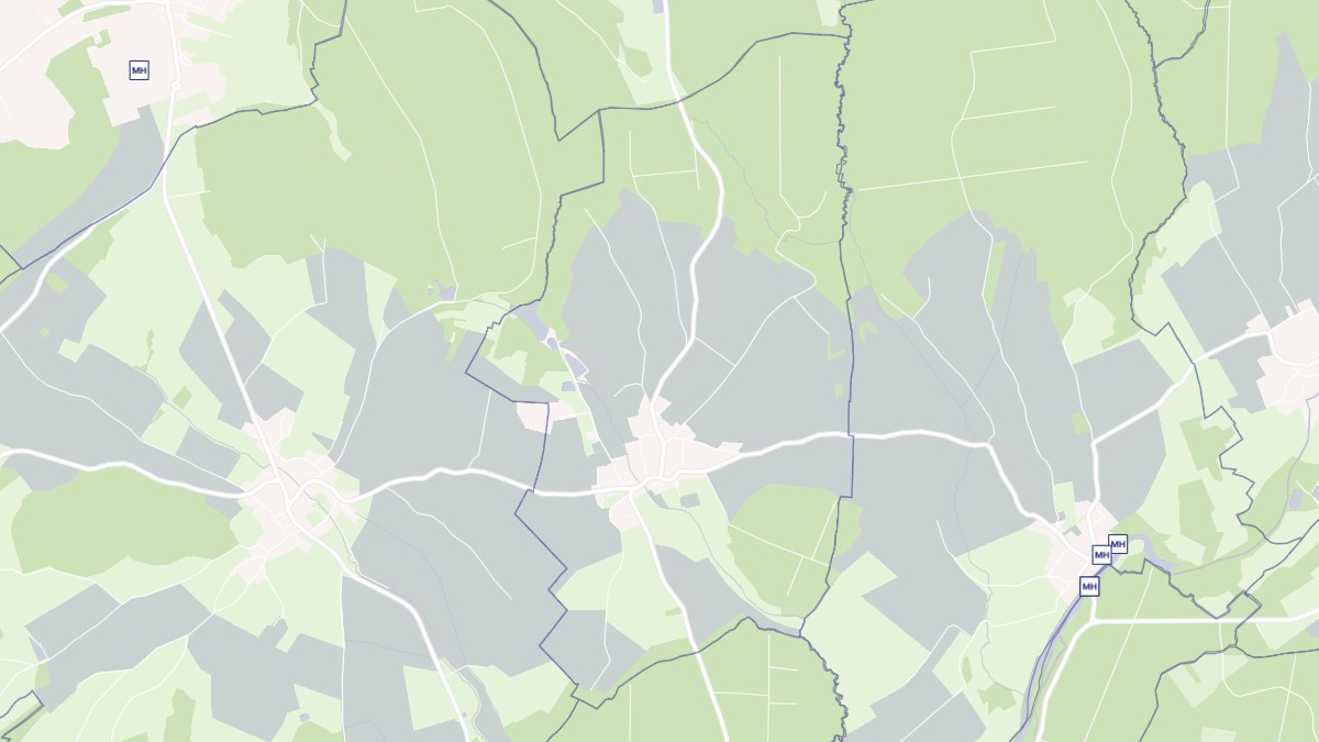 Aperçu cartographique de Cubry-lès-Faverney, centré sur la commune