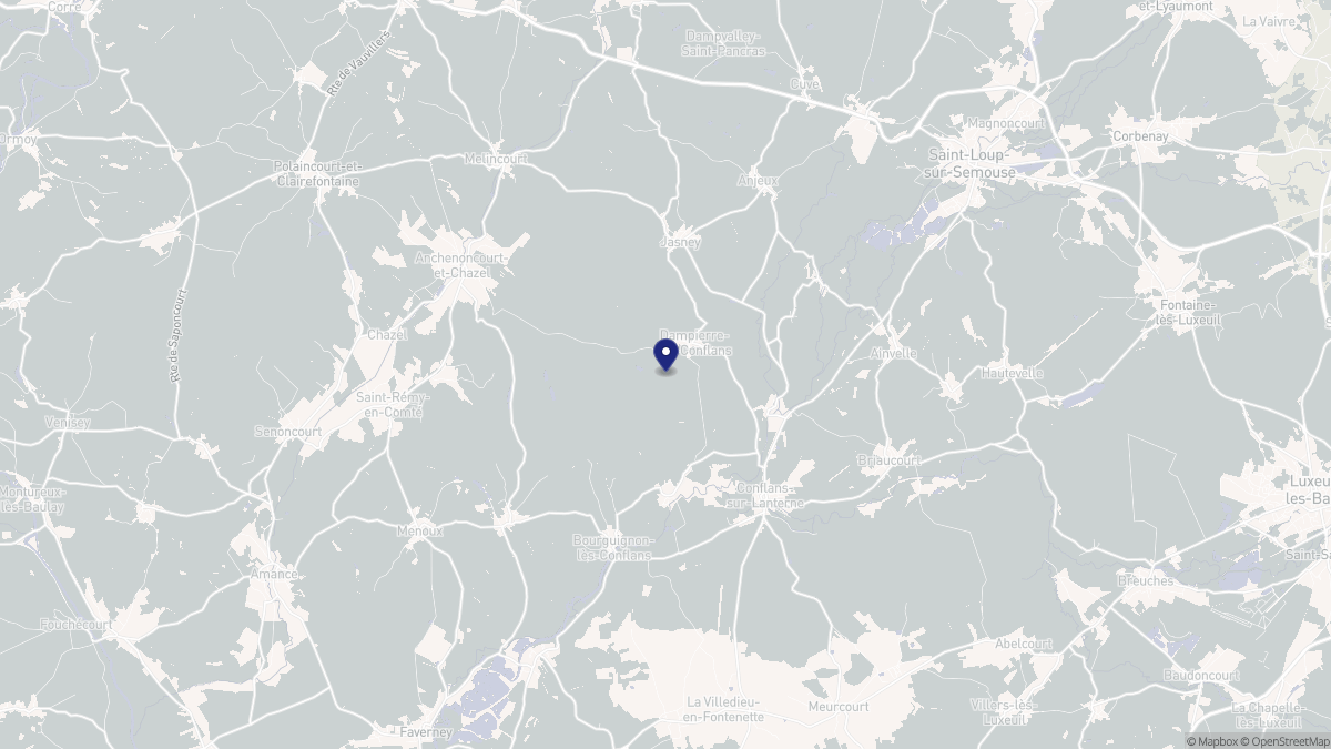 Aperçu cartographique de Dampierre-lès-Conflans, centré sur la commune
