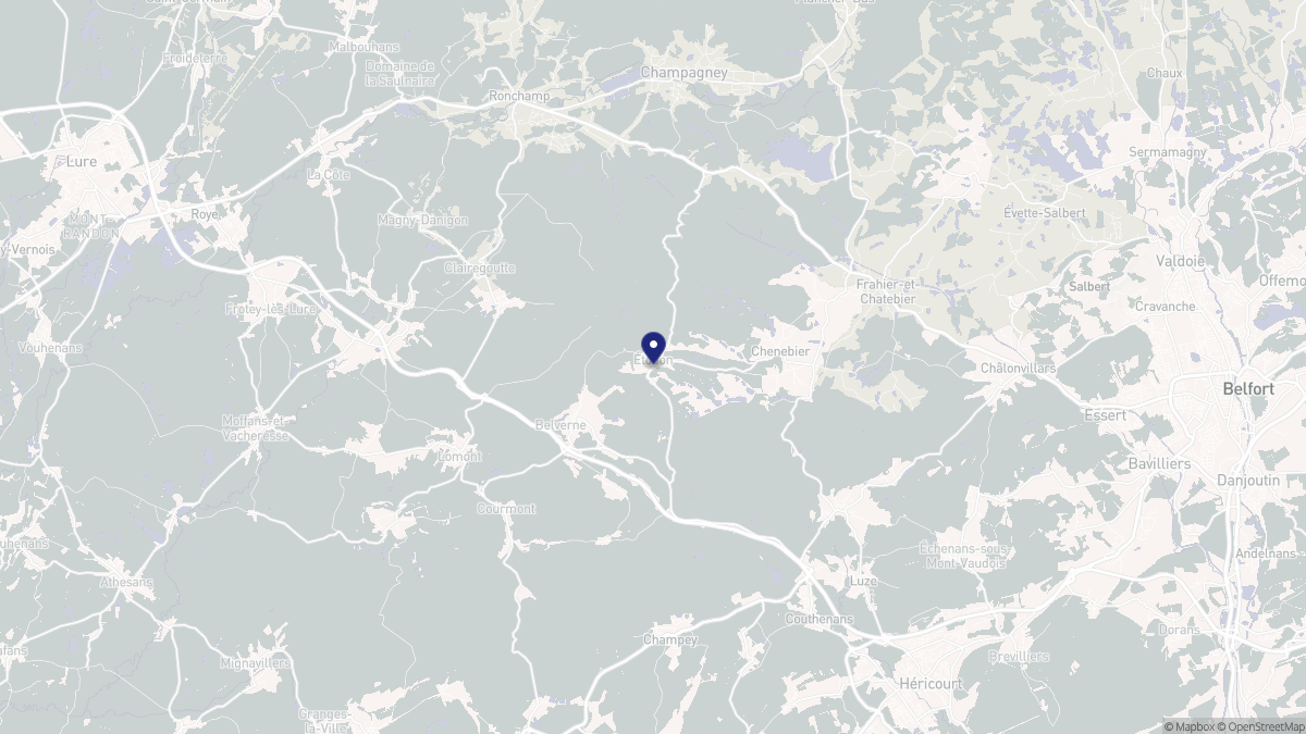 Aperçu cartographique de Étobon, centré sur la commune
