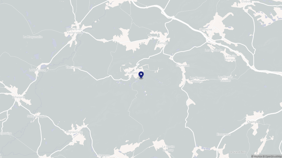 Aperçu cartographique de Faymont, centré sur la commune