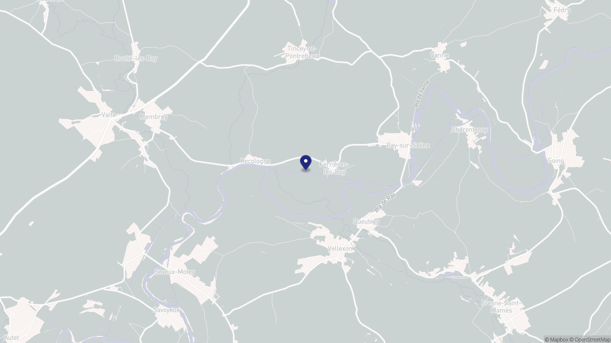 Aperçu cartographique de Ferrières-lès-Ray, centré sur la commune