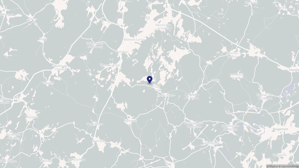 Aperçu cartographique de Filain, centré sur la commune