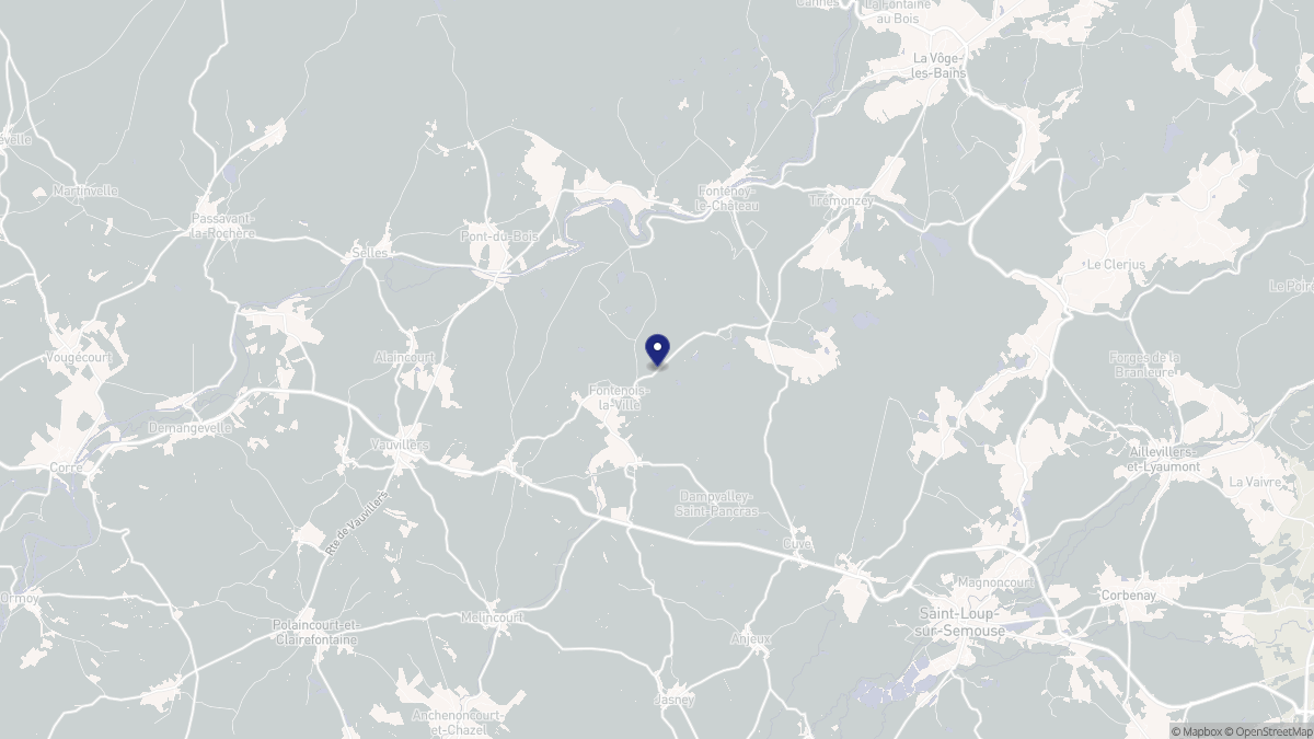 Aperçu cartographique de Fontenois-la-Ville, centré sur la commune