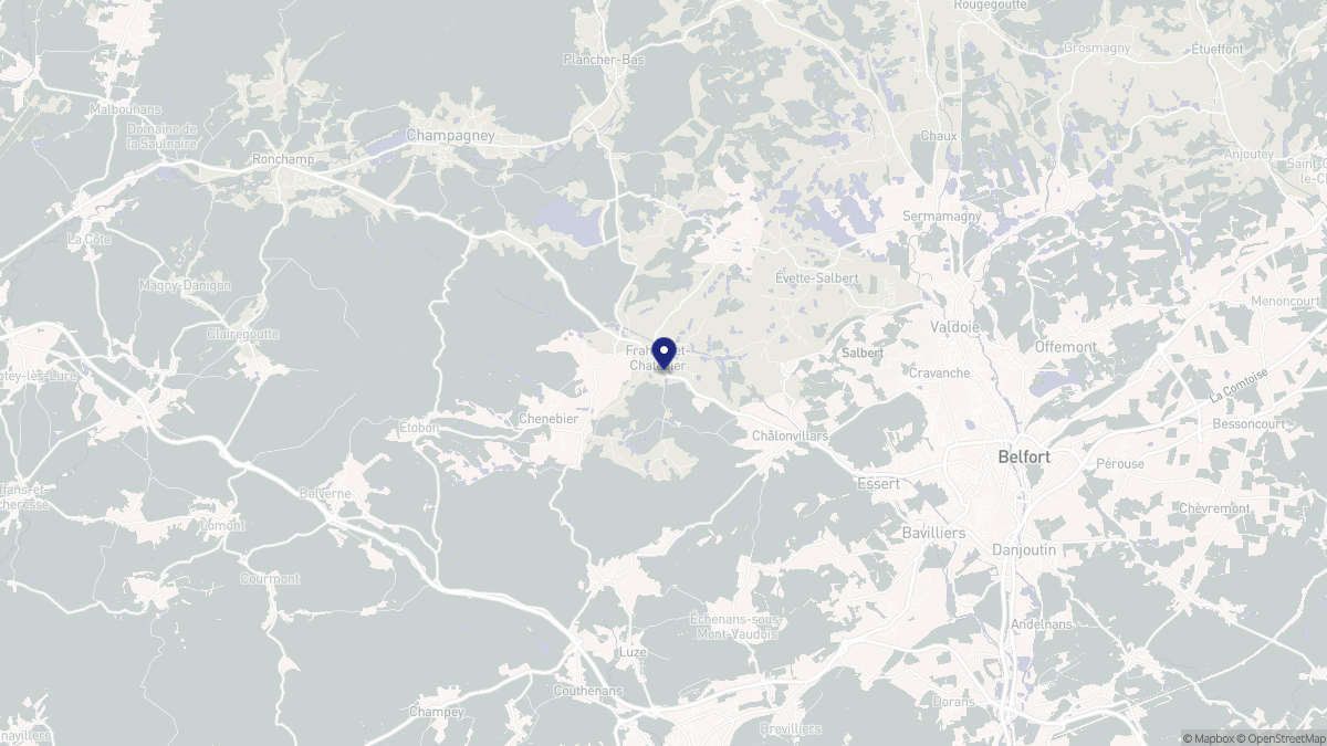 Aperçu cartographique de Frahier-et-Chatebier, centré sur la commune