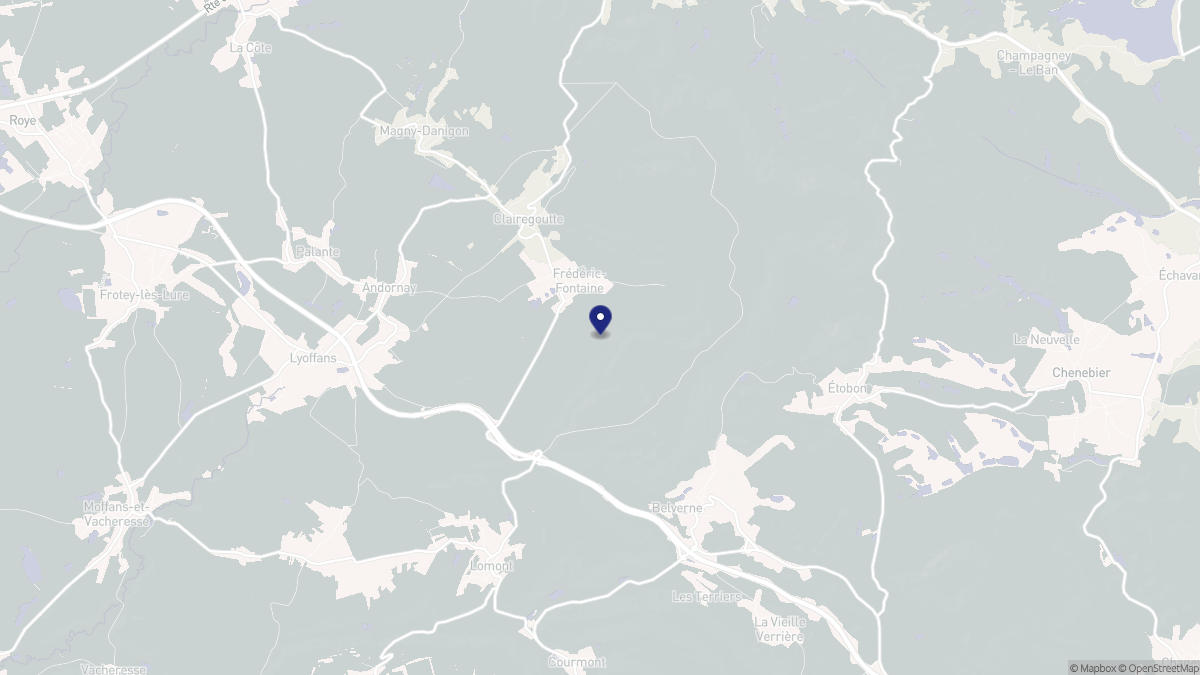 Aperçu cartographique de Frédéric-Fontaine, centré sur la commune