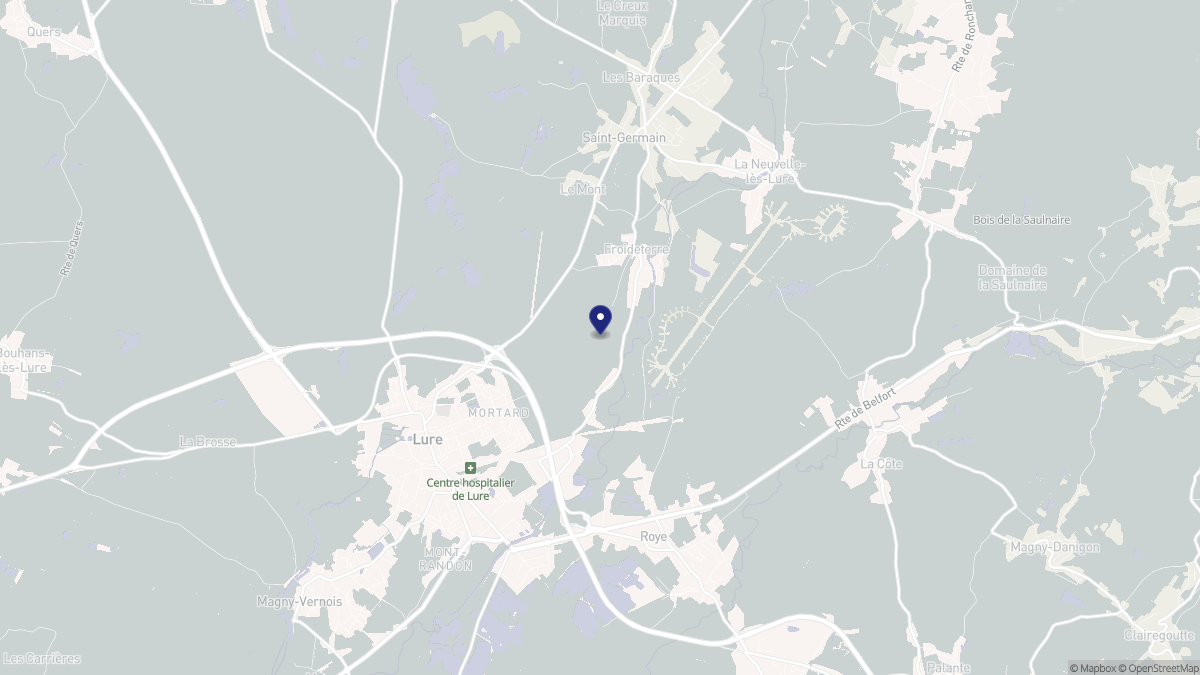 Aperçu cartographique de Froideterre, centré sur la commune