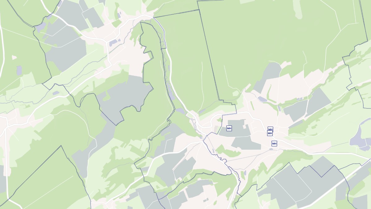 Aperçu cartographique de Granges-la-Ville, centré sur la commune
